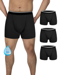 Reusable Men's Incontinence Boxer Briefs - ABSORBENCY(50ml) - 95% Viscose
