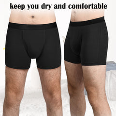 Reusable Men's Incontinence Boxer Briefs (5 Pieces) - ABSORBENCY(100 ml) - 95% Cotton