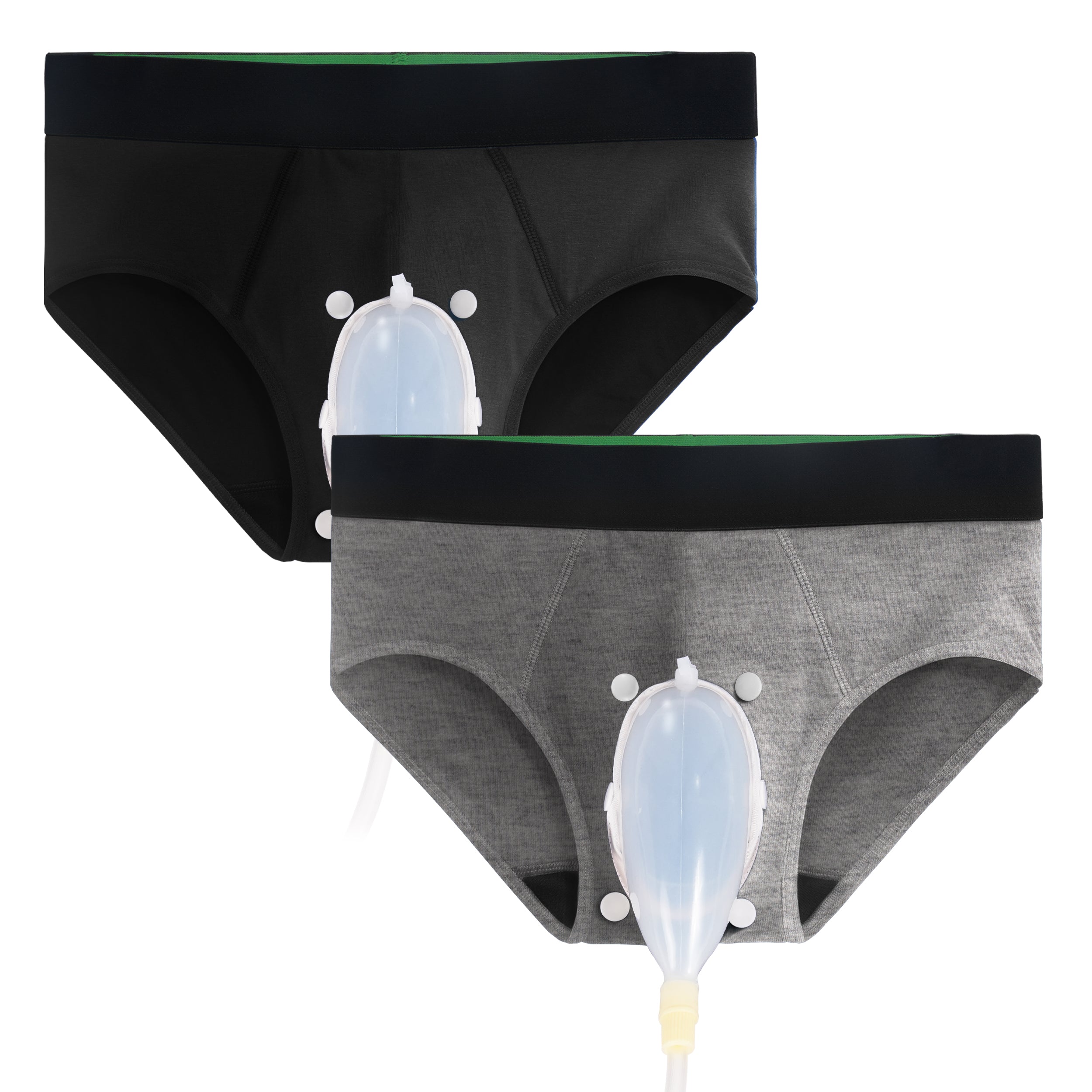 Underwear with External Catheter & Urine Bags - 2 Pcs