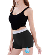 Washable Women's Period Underwear  ( Black, Two-pack ) - 50ML ( Boyshorts )