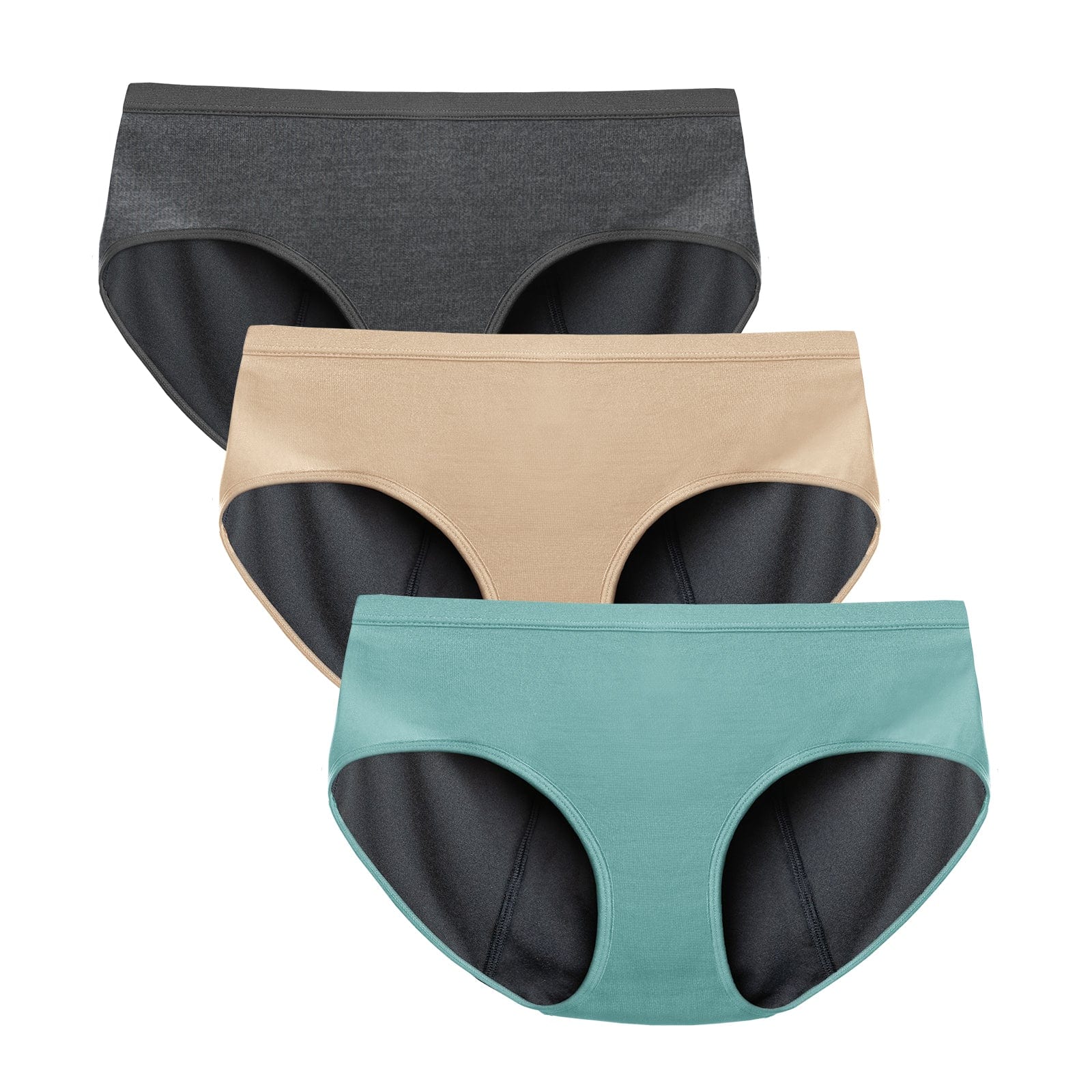  TIICHOO Period Underwear Heavy Flow Soft Period Panties  Teens Leak Proof Menstrual Underwear Incontinence 3 Pack