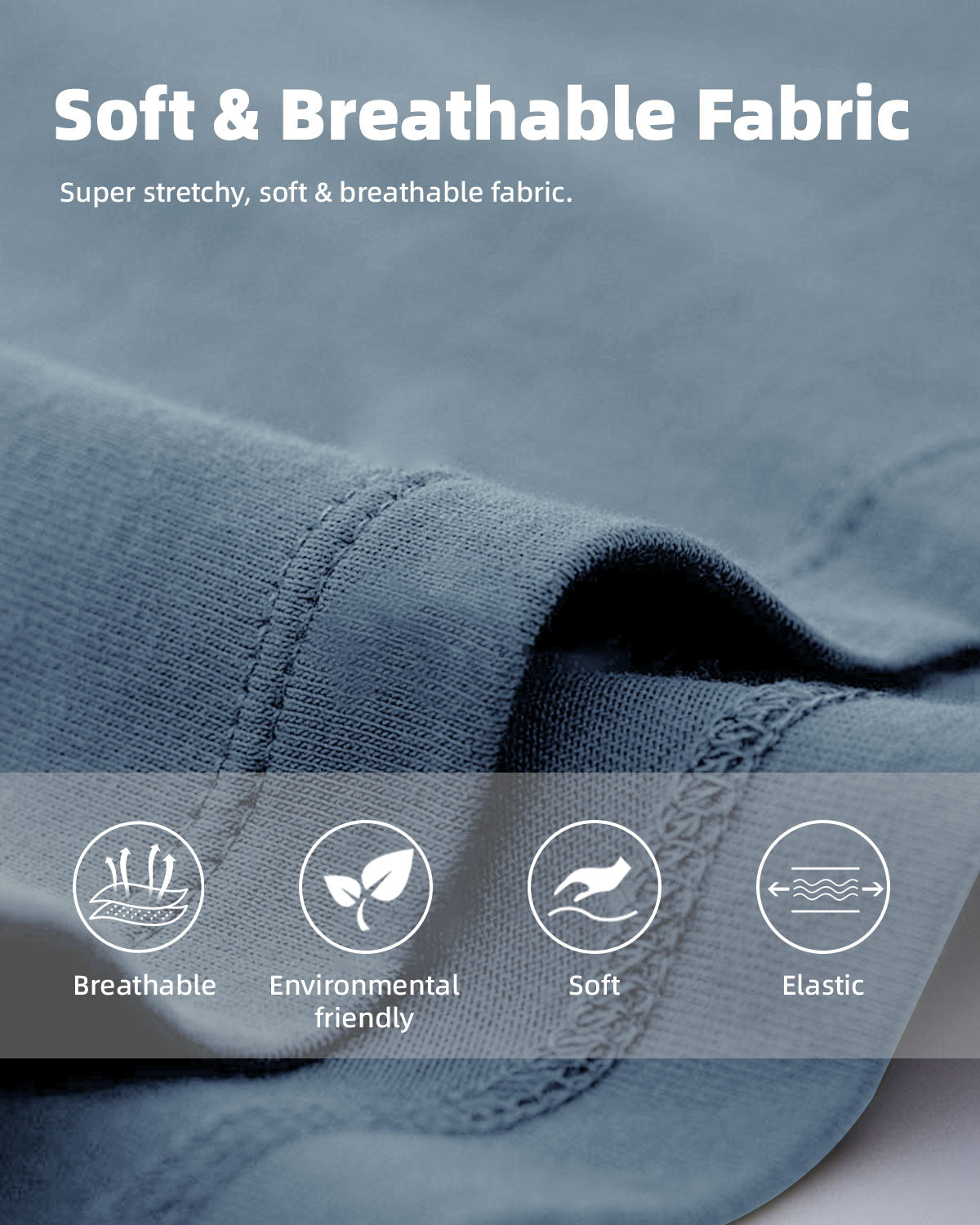 Reusable Men's Incontinence Boxer Briefs - ABSORBENCY(50ml)  - 95% Viscose