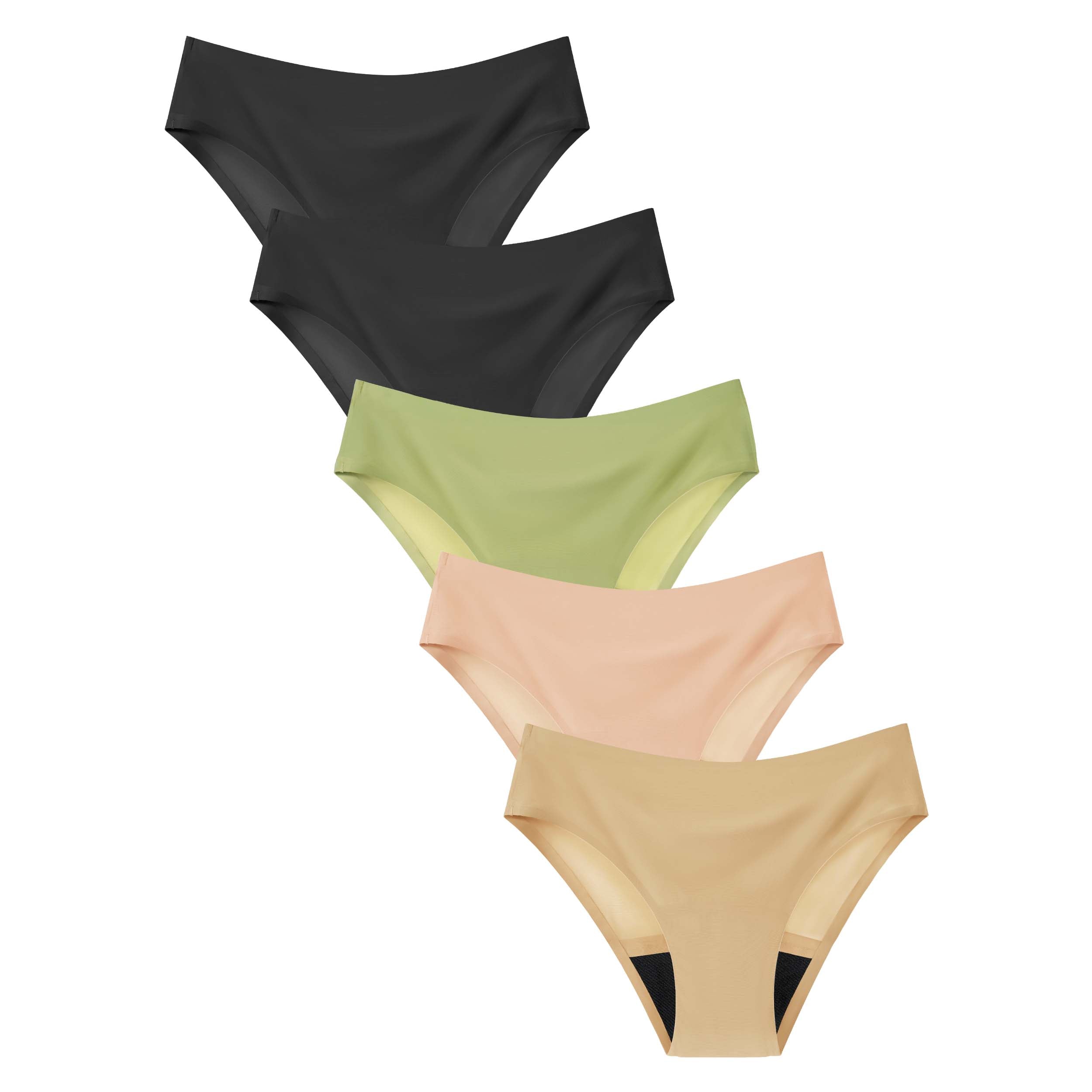 Period Seamless Underwear for Teens - 5 Pcs